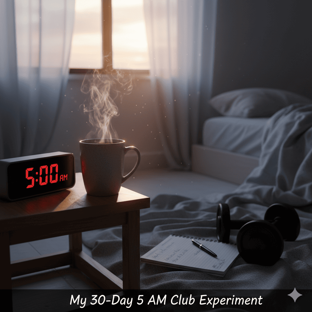 I Tried the "5 AM Club" for 30 Days-Here's What Actually Happened to My Productivity (And My Sanity)